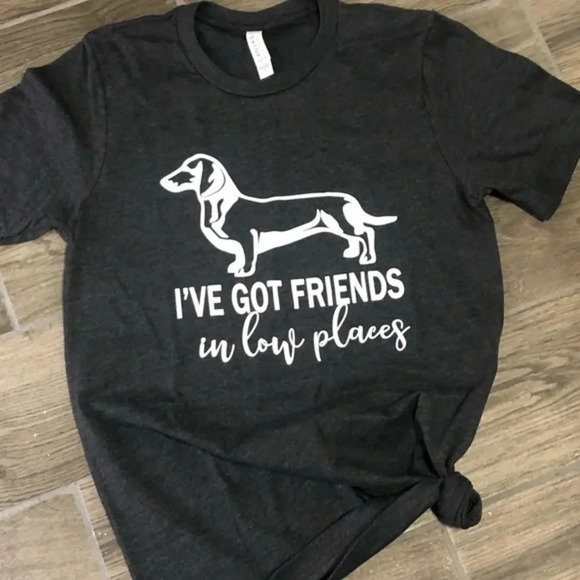 Boutique NWT Womens graphic Tshirt dachshund low places - Picture 2 of 4